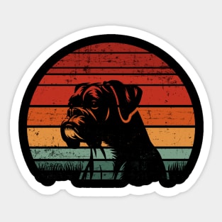 Vintage Retro Boxer Dog Owner Gift Idea Sticker